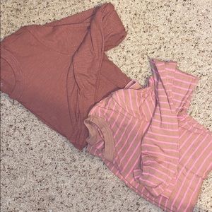 2 AERIE REAL SOFT RIBBED LONGSLEEVE